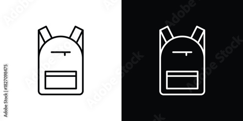 Backpack icons vector.Editable stroke.linear style sign for use web design
