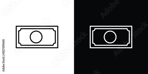 Cash icons vector.Editable stroke.linear style sign for use web design
