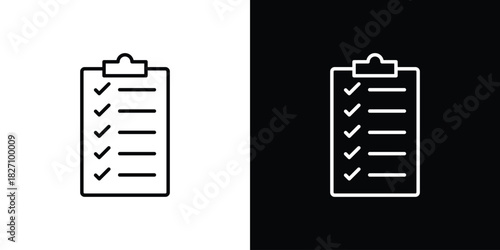 Clipboard icons vector.Editable stroke.linear style sign for use web design