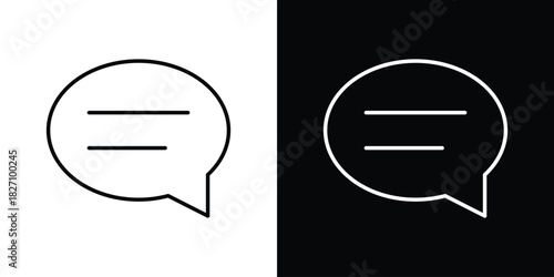 Comments icons vector.Editable stroke.linear style sign for use web design
