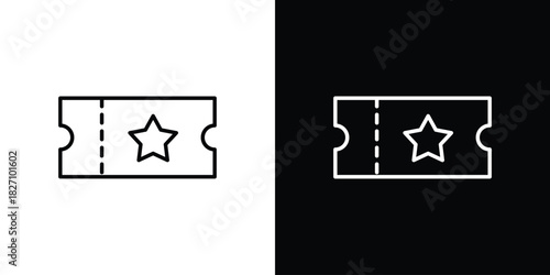 Event ticket icons vector.Editable stroke.linear style sign for use web design