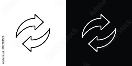 Exchange icons vector.Editable stroke.linear style sign for use web design