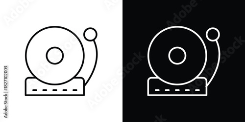 Fire alarm icons vector.Editable stroke.linear style sign for use web design