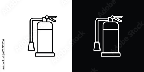 Fire extinguisher icons vector.Editable stroke.linear style sign for use web design