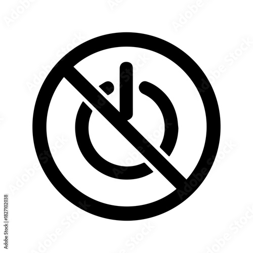 do not turn on sign vector icon on a white background
Vector warning sign icon