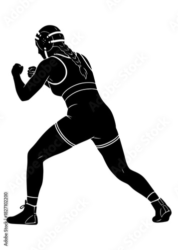 Feminine strength,wrestler female
