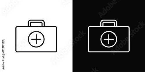 First aid icons vector.Editable stroke.linear style sign for use web design
