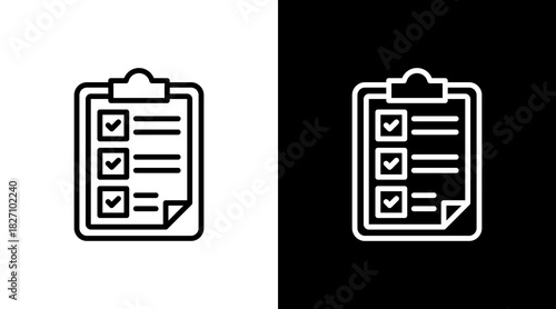 Inspection Checklist  White Icon Set Design