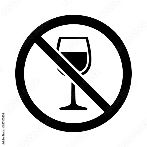 Do not drink alcohol sign vector icon on a white background
Vector warning sign icon