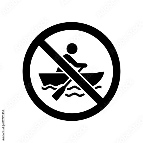 No boating sign vector icon on a white background
Vector warning sign icon