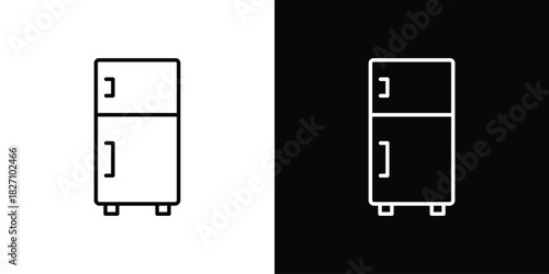 Fridge icons vector.Editable stroke.linear style sign for use web design