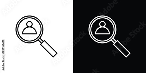 Hiring icons vector.Editable stroke.linear style sign for use web design