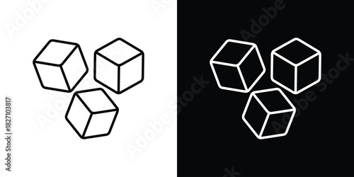 Ice icons vector.Editable stroke.linear style sign for use web design