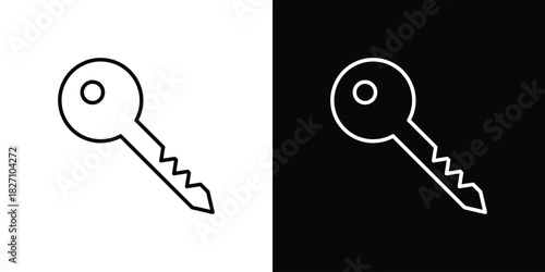 key icons vector.Editable stroke.linear style sign for use web design