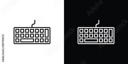Keyboard icons vector.Editable stroke.linear style sign for use web design
