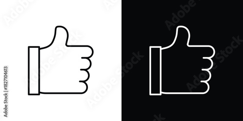 Like icons vector.Editable stroke.linear style sign for use web design