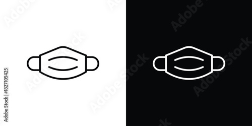 Mask icons vector.Editable stroke.linear style sign for use web design