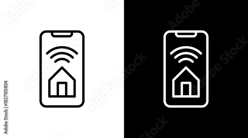 Remote Access  White Icon Set Design