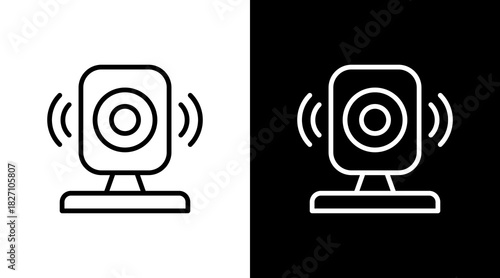Smart Camera  White Icon Set Design