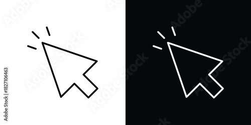 Mouse pointer icons vector.Editable stroke.linear style sign for use web design
