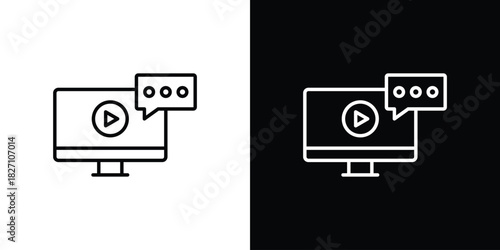 Online course icons vector.Editable stroke.linear style sign for use web design