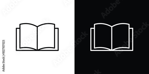 open book icons vector.Editable stroke.linear style sign for use web design
