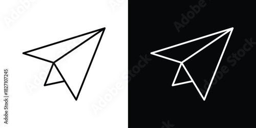 Paper plane icons vector.Editable stroke.linear style sign for use web design