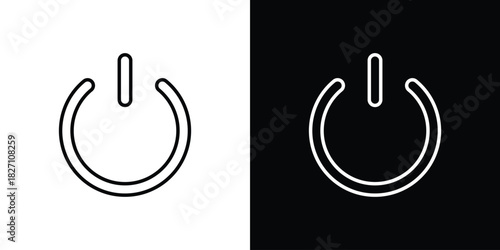 Power icons vector.Editable stroke.linear style sign for use web design