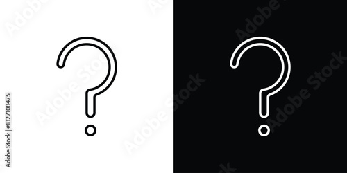 Question mark icons vector.Editable stroke.linear style sign for use web design