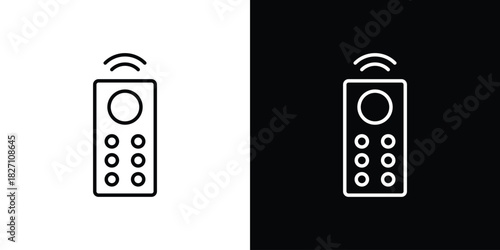 Remote control icons vector.Editable stroke.linear style sign for use web design