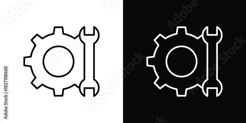Repair icons vector.Editable stroke.linear style sign for use web design