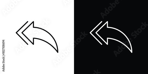 Reply icons vector.Editable stroke.linear style sign for use web design