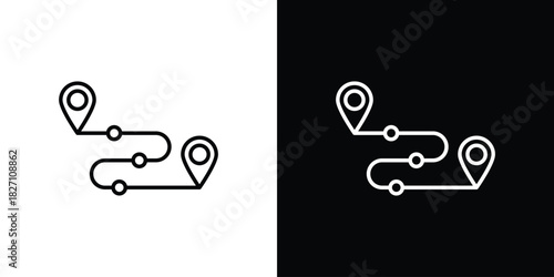 Roadmap icons vector.Editable stroke.linear style sign for use web design