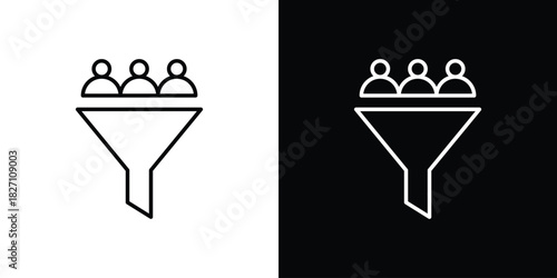 sales conversion icons vector.Editable stroke.linear style sign for use web design