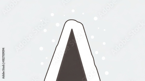 Minimalist Snowy Mountain Peak