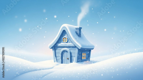 Cozy Snowy Winter Cottage