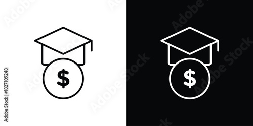 Scholarship icons vector.Editable stroke.linear style sign for use web design