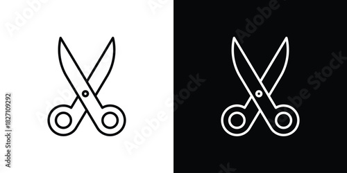 Scissors icons vector.Editable stroke.linear style sign for use web design