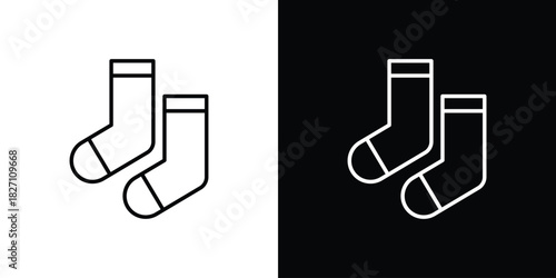 Socks icons vector.Editable stroke.linear style sign for use web design