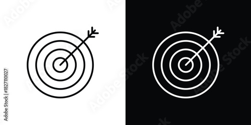 Target icons vector.Editable stroke.linear style sign for use web design