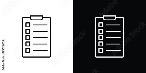 Task list icons vector.Editable stroke.linear style sign for use web design
