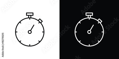Timer icons vector.Editable stroke.linear style sign for use web design