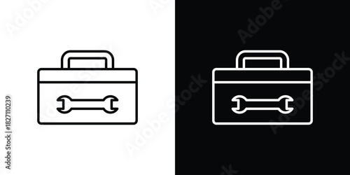 Toolbox icons vector.Editable stroke.linear style sign for use web design