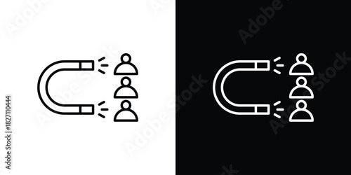 User engagement icons vector.Editable stroke.linear style sign for use web design