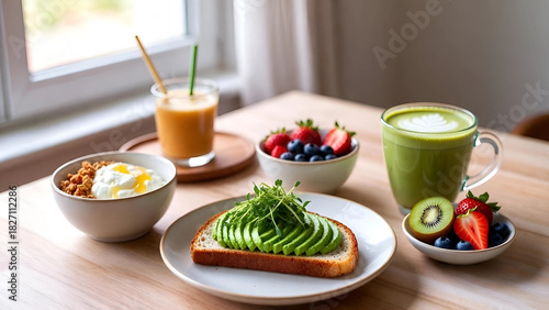 healthy breakfast on the table