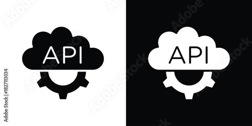 API icons symbol illustration. Vector graphics
