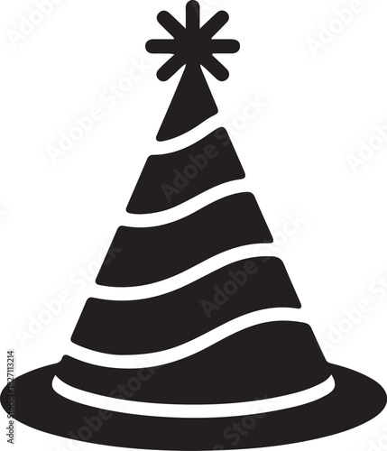 Simple party hat silhouette icon
