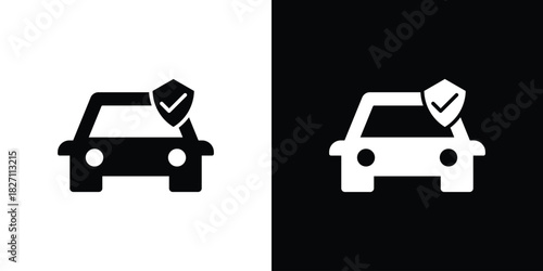 Auto insurance icons symbol illustration. Vector graphics