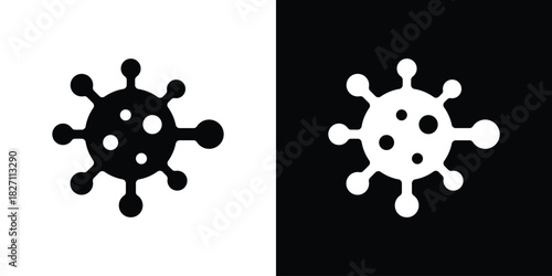 Bacteria icons symbol illustration. Vector graphics