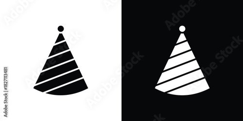 Birthday hat icons symbol illustration. Vector graphics